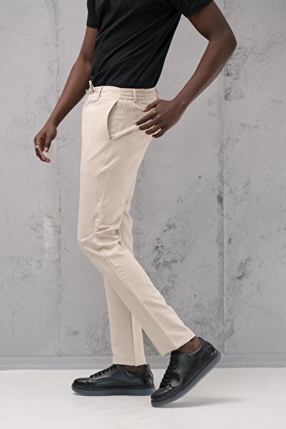 ADVANTE Сліп-штани з еластичним поясом і нитками, з армурою, з бавовняної тканини з еластиком, slimfit