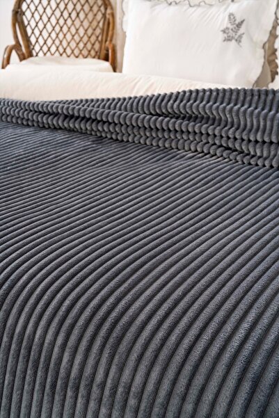 Rivaİstanbul Gloria Anthracite Wellsoft Double Blanket