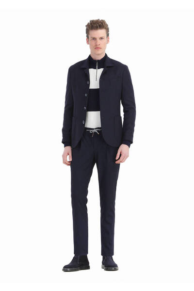 Ramsey Ανοιχτό μπλε μπλέ μονόχρωμο παντελόνι Jogging Fit Casual