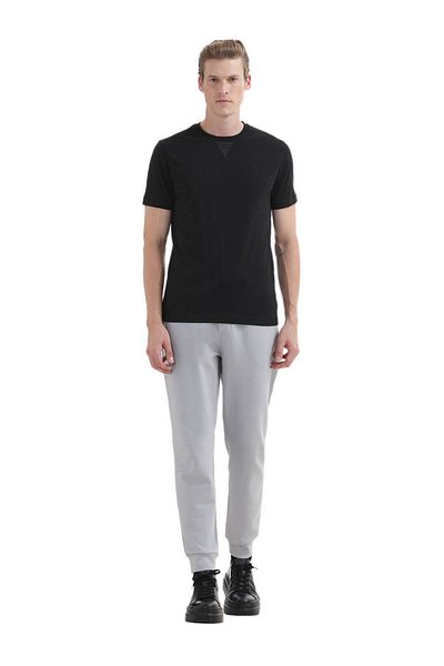 Ramsey Μαύρο T-Shirt με λαιμόκοψη 100% βαμβάκι
