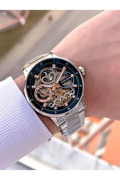Daniel Klein Automatic & Winding Men's Wristwatch Dual Time Edk.14043.5