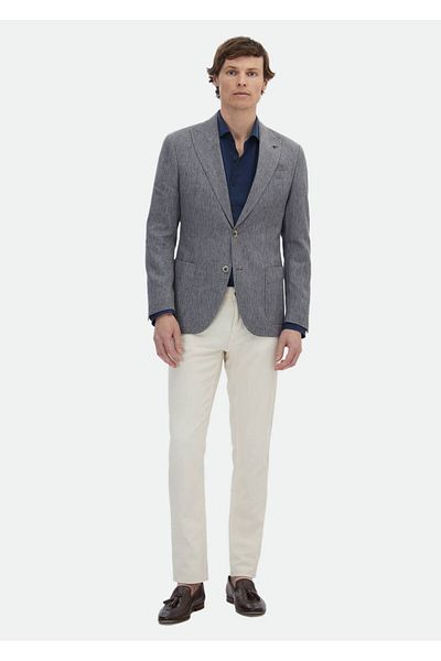 Ramsey Zeroweight Slim Fit Cotton Blend - Μπουφάν με σκούρο γκρι σχέδιο