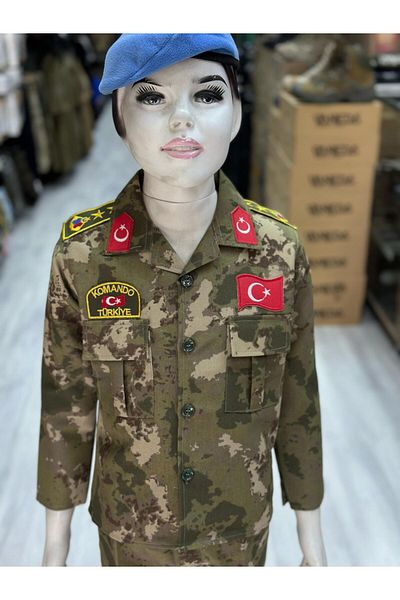 KOMANDO PAZARI Children's Soldier Commando Outfit (Shirt Pants Beret Original)