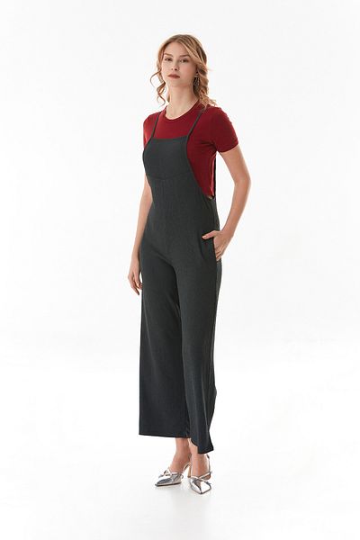 Fulla Moda Crepe Fabric Rope Strap Jumpsuit