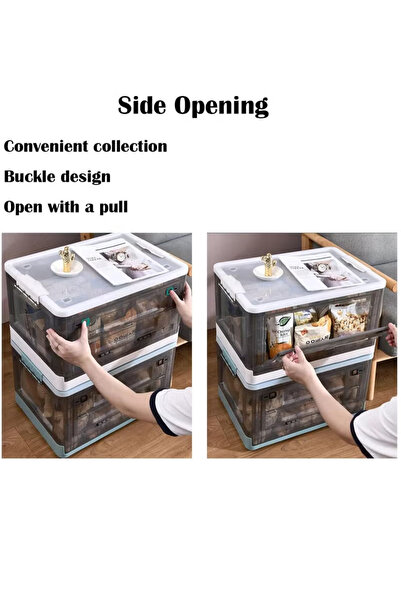 COOYA Storage Bin, Large Storage Box with Wheels, Lid, for Clothes, Toy, and Books (Green)