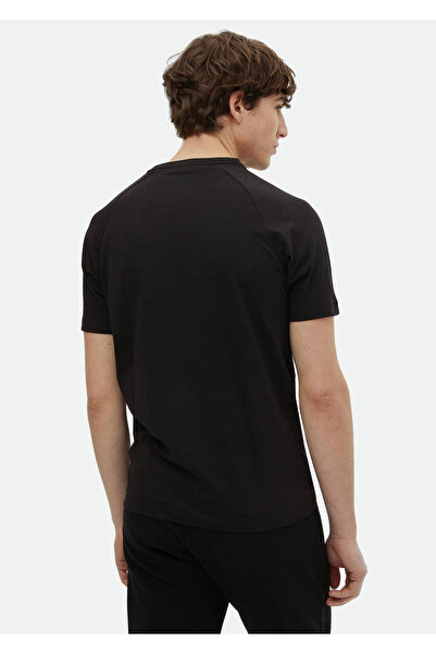 Ramsey Μπλουζάκι Crew Neck Μαύρο με στάμπα 100% βαμβάκι