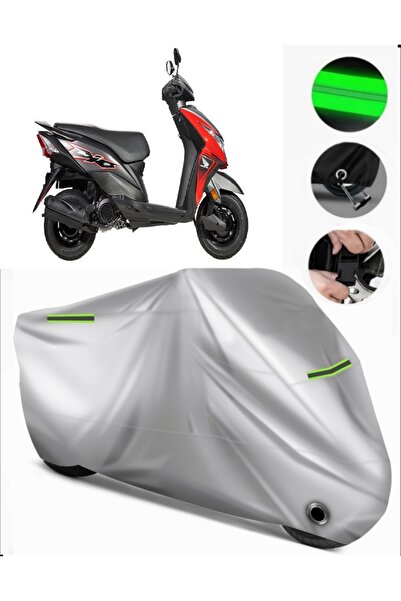 MotoEN غطاء دراجة نارية متوافق مع Honda Dio Premium (متوافق مع القفل) - رمادي