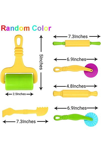 Choice مجموعة أدوات تشكيل العجين والطين المكونة من 6 قطع بألوان عشوائية وقوال...