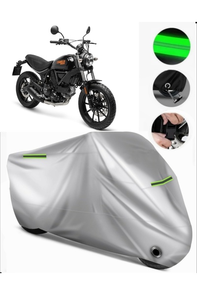 MotoEN Ducati Scrambler Sixty2 Compatible Motorcycle Tarpaulin Premium (Lock ...