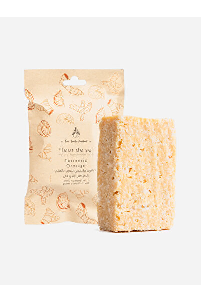 Soap-n-Scent صابون يدوي الصنع من الكركم والبرتقال فلور دي سيل، 100 جرام