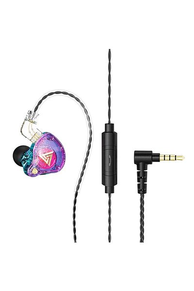Choice Purple Original QKZ AK6 Pro Copper Driver HiFi Wired Earphone Sport Headphone Bass Stereo Headset Mu