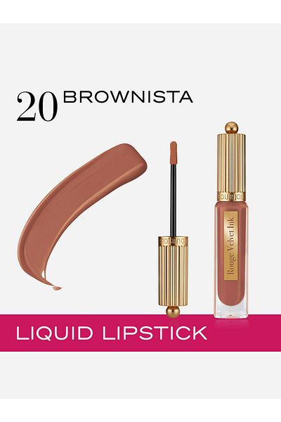 Bourjois Rouge Vevet Ink Liquid Matte Lipstick - 20 Brownista, 3.5ml - 0.1 fl oz