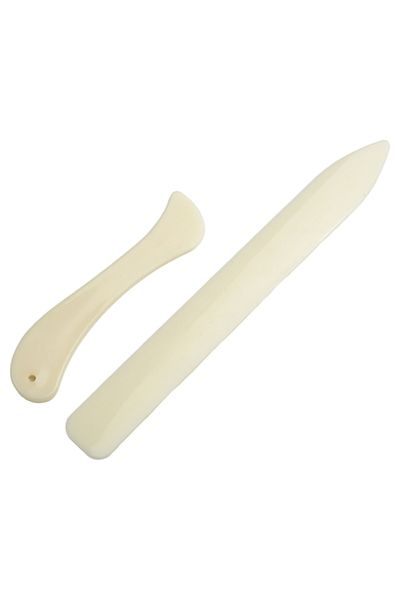 Choice 2pcs Leather Working Tool Bone Shaped Folder For Leather Craft Scoring Folding Creasing Edges Pap...