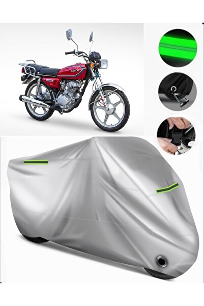 MotoEN Asian as 125 Rear Bag Compatible Premium Motorcycle Tarpaulin (Lock Co...