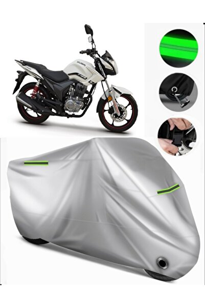 MotoEN غطاء دراجة نارية متوافق مع Kuba CR1-S Premium (متوافق مع القفل) - رمادي