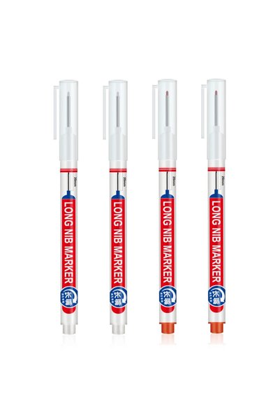Choice 2white 2red 4 قطع/مجموعة 20 مم ذات رأس طويل وثقب عميق لقلم ثقب المعدن ...