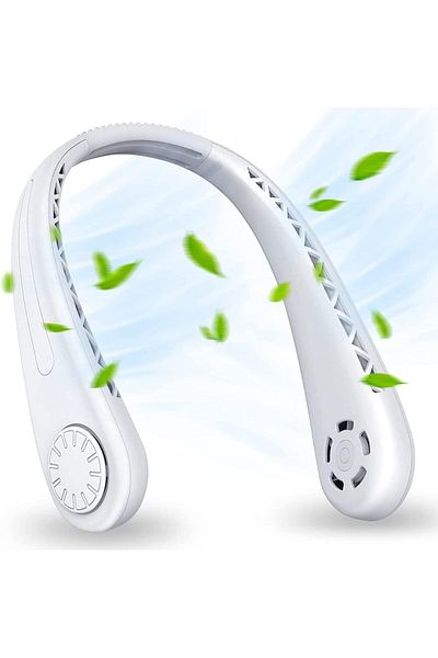 COOYA Neck Fan, Portable Fan, Ultra-Quiet, Small Hang Fan for Travel Outdoor Sport Office(White)