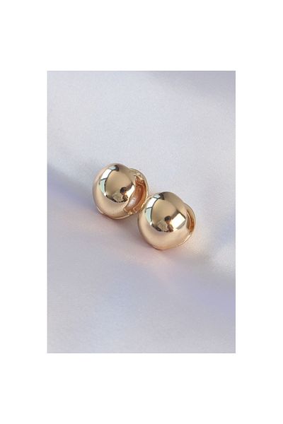 Skygo Brass Gold Color Hollow Minimal Heel Stud Earrings - Tj-Bkp8984