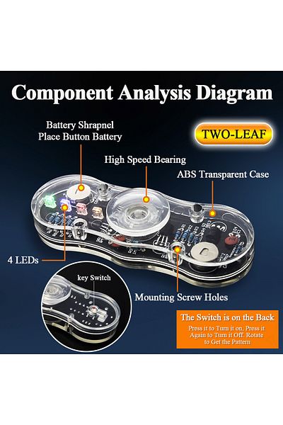 Choice Diy Led Fidget Top Assembly Finger Rotate Toy Soldering Project Practice Solder Colour Light Diy ...