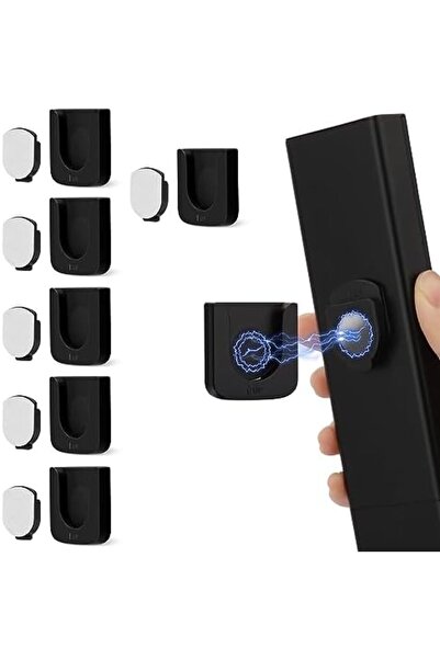 Choice مجموعة من 6 قطع سوداء 2/4/6 حاملات تحكم عن بعد مغناطيسية مثبتة على الح...