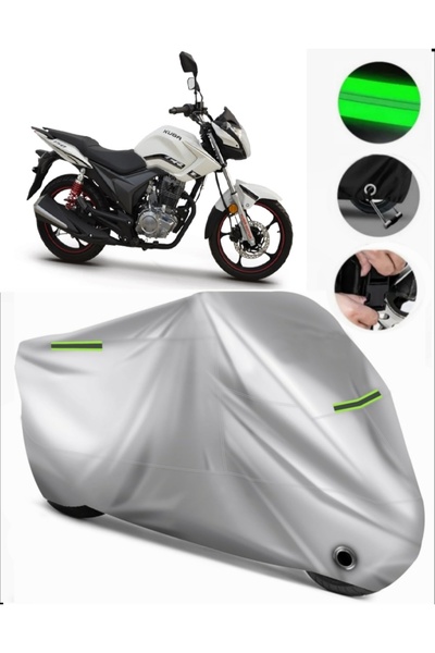 MotoEN Kuba Cr1 Compatible Motorcycle Tarpaulin Premium (Lock Compatible)-Gray