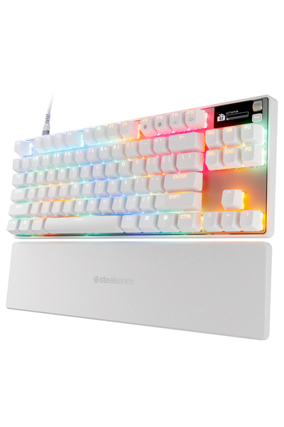 SteelSeries Apex Pro TKL Gen3 OmniPoint 3.0 HiperManyetik Switch RGB Mekanik Kablolu Oyuncu Klavyesi (UK)- Beyaz