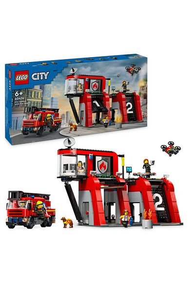 LEGO Set LEGO City - Statie si camion de pompieri (60414)