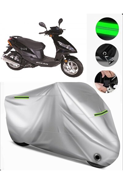MotoEN Bisan Troy 100 Compatible Motorcycle Tarpaulin Premium (Lock Compatibl...