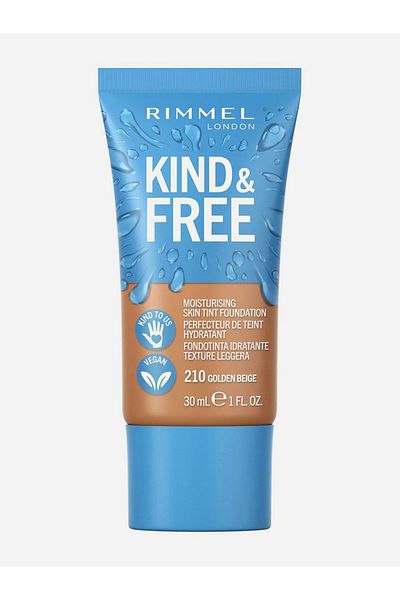 Rimmel Kind and Free Moisturising Skin Tint Liquid Foundation - 210 Golden Beige, 30ml
