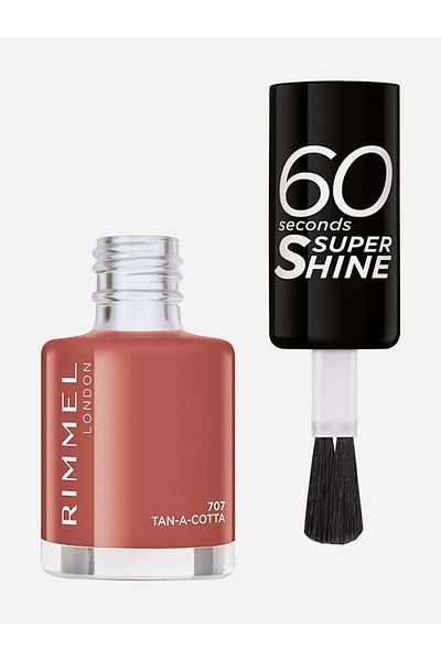 Rimmel 60 Seconds Super Shine Nail Polish, 707 Tan-A-Cotta, 8 ml - 0.25 fl oz