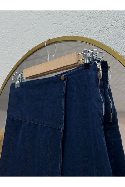 Ebrar Store Aleda Piece Denim Skirt-Ml2064 Denim Color