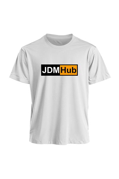 JDM Μπλουζάκι Unisex Μαύρο JDM HUB Crew Neck Βαμβακερό μπλουζάκι Boyfriend Oversize