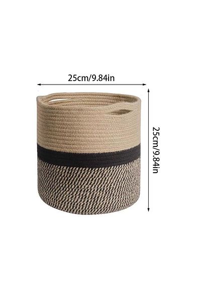 Choice B Handmade Cotton Rope Woven Baskets Flower Pot Holder Kids Toys Clothes Sundries Storage Bag Laund.