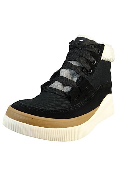 Sorel Damen Mid Sneaker Winterschuhe Out n About IV Mid 2088201 Schwarz 010 Black Sea Salt Leder und Text