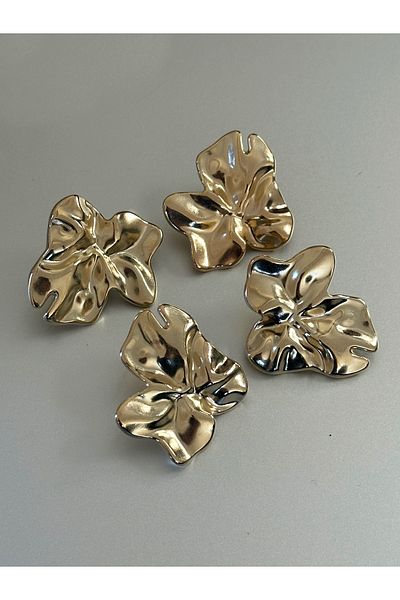 aensia Gold Zra Leaf Model 3.43 cm Metal Coat Jacket Pack of 4