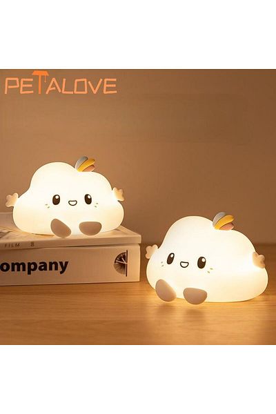 Choice Cloud Night Light Cute Animal Panda Rabbit Duck Lovely Silicone Lamp Cloud Star Christmas Gift for K