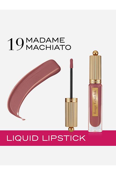 Bourjois Rouge Velvet Ink Liquid Matte Lipstick 19 Madame Machiato, 3.5ml - 0.1 fl oz