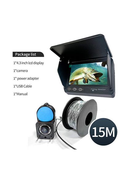 Choice 15m Portable Fish Depth Finder Water Handheld 1080P 4.3 Inch LCD Fish Finder Underwater 120° Fishing