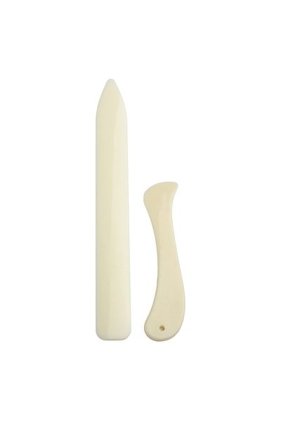 Choice 2pcs Leather Working Tool Bone Shaped Folder For Leather Craft Scoring Folding Creasing Edges Pap...
