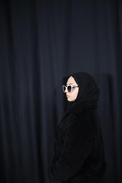 CAN Siyah Oversize Peluş Ceket