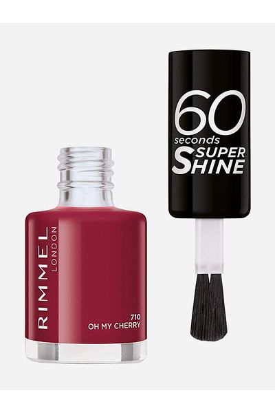 Rimmel 60 Seconds Super Shine Nail Polish 710 Oh My Cherry, 8 ml - 0.25 fl oz