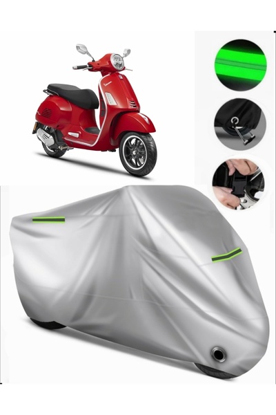 MotoEN غطاء فيسبا GTS 150 ABS المتوافق مع القماش المشمع للدراجات النارية (متو...