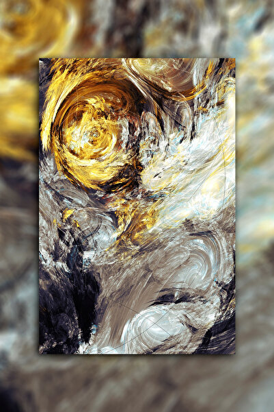 Hediyeler Kapında 100x140 Sürreal Silver & Gold Kanvas Tablo