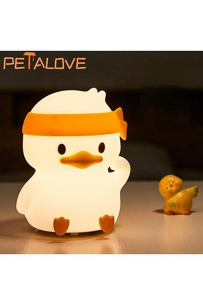 Choice Duck Night Light Cute Animal Panda Rabbit Duck Lovely Silicone Lamp Cloud Star Christmas Gift for Ki