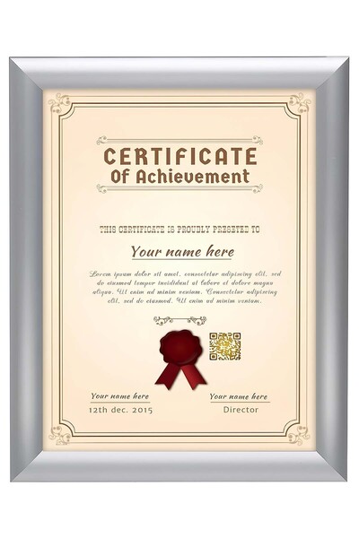 ÖzgürceSeç B4 (25X35) Alüminyum Açılır Kapanır Diploma - Sertifika Çerçeve 25 mm