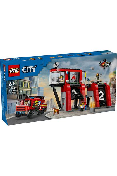 LEGO Set LEGO City - Statie si camion de pompieri (60414)