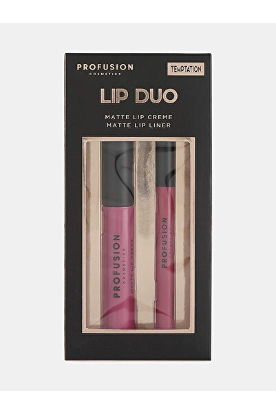 Profusion أحمر شفاه كريمي غير لامع مع قلم تحديد من مجموعة ليب ديو، تمبتيشن