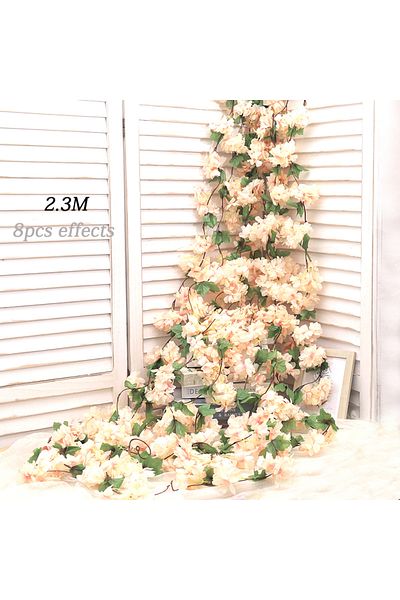 Choice Champagne 180cm Artificial Sakura Flowers Vine Wedding Garden Rose Arch Home Party Decoration Christ