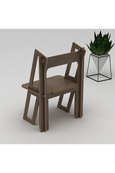 KUT TASARIM 4 adet Mutfak Sandalyesi, Yemek Masası Sandalyesi, Kontrplak