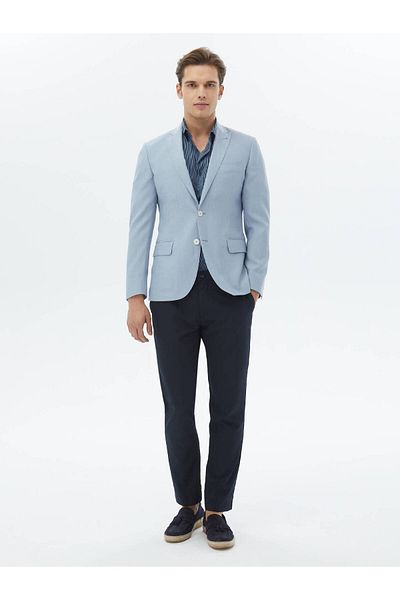 Kip Jachetă albastru deschis drept slim fit